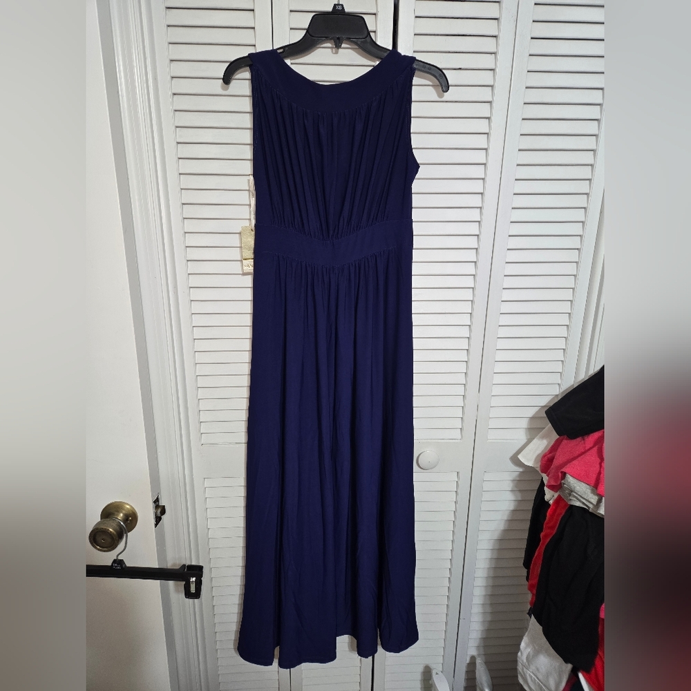Sandiva Women's M Elegant Navy Blue Dress NEW - Picture 6 of 10